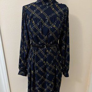 Who What Wear Chain Link Print Dress